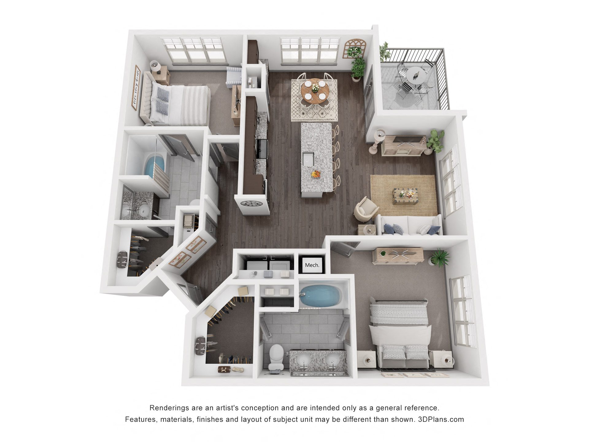 B2 Floor Plan at North Creek, Texas, 78634
